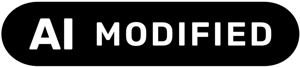 AI Modified Label - Bild mit KI bearbeitet